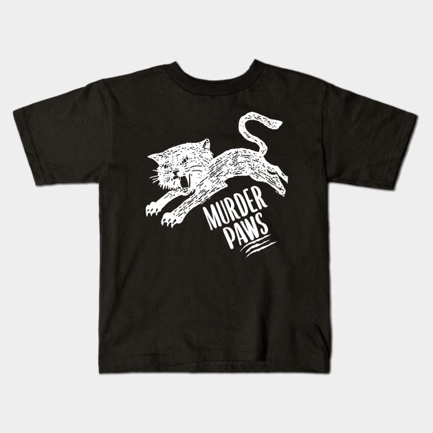 MURDER PAWS Kids T-Shirt by SomerGamez
